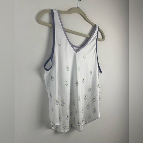 NEW Lucky In Love Breezy Ikat Print Tennis Tank Athletic Performance Size Medium - Picture 5 of 10